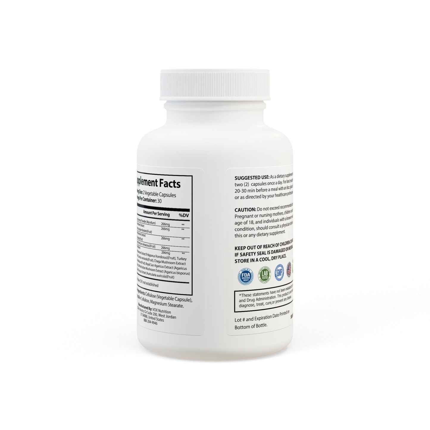 DYLF FUEL Functional Mushroom Blend Supplement (60 Capsules)