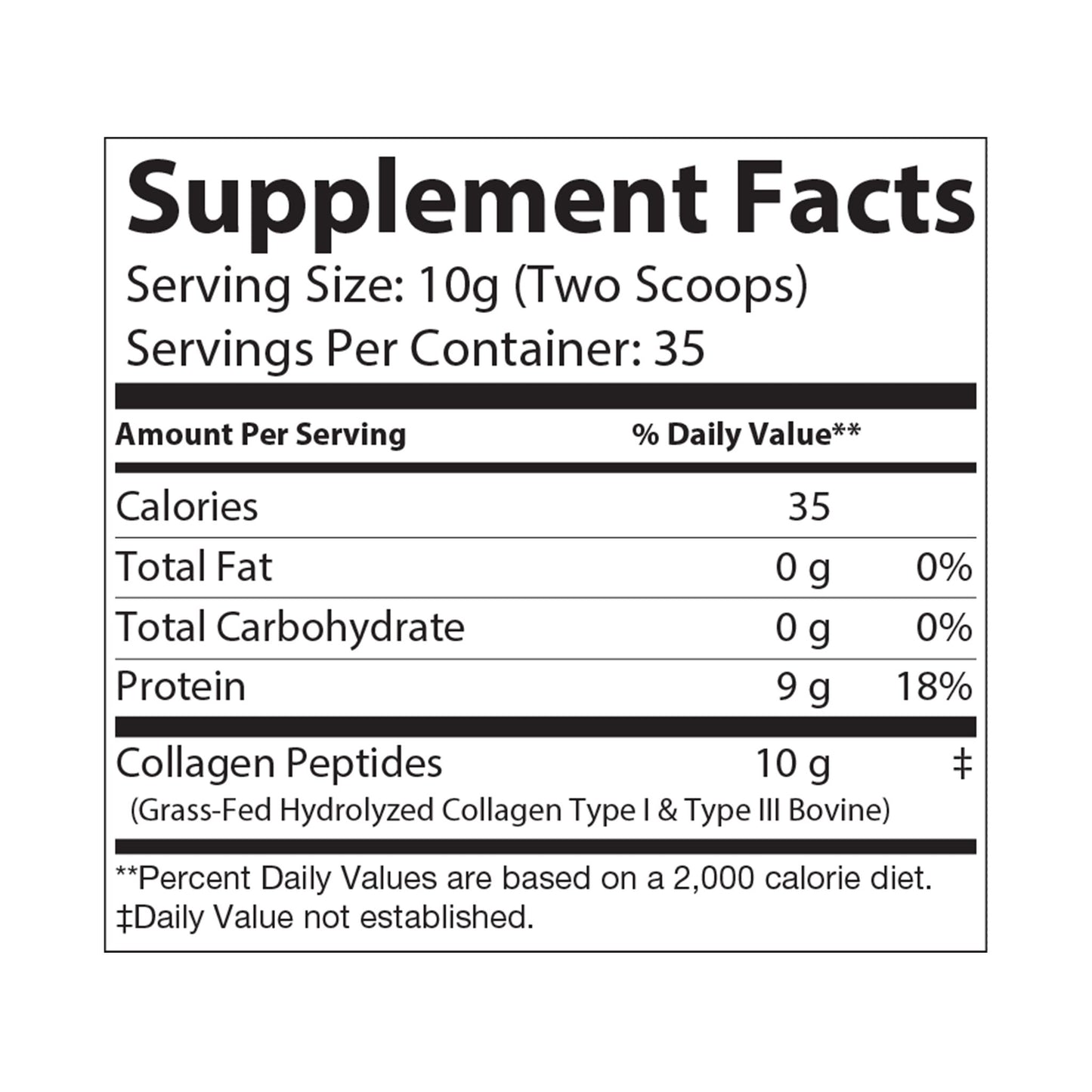 Grass Fed Collagen Peptides Type I & III Supplement (350g, 12.3oz)