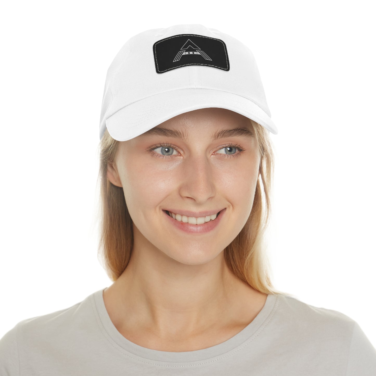 Aesthetically Fit Dad Hat with Leather Patch (Rectangle)