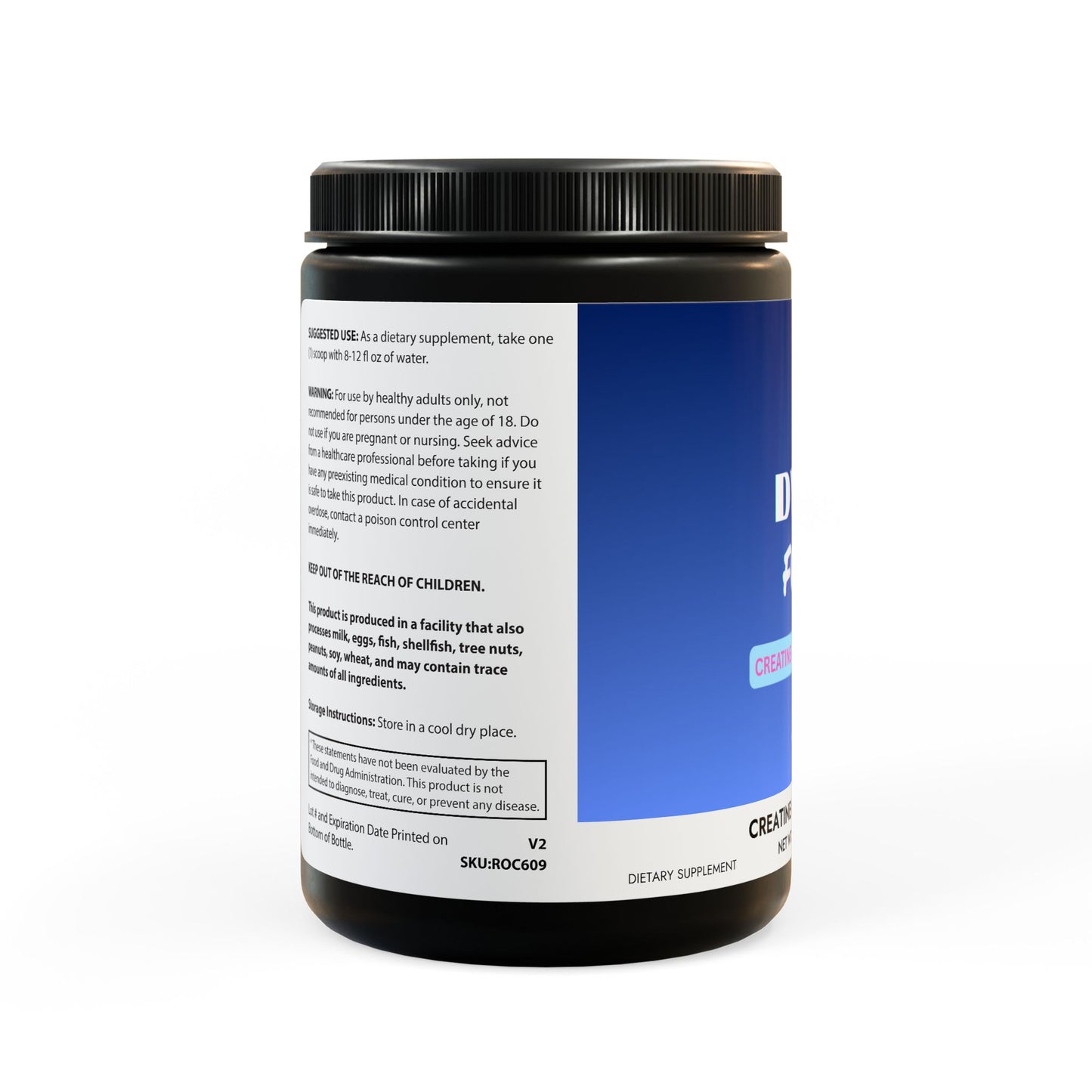 DYLF FUEL Creatine Monohydrate Supplement (300g, 10.58oz)
