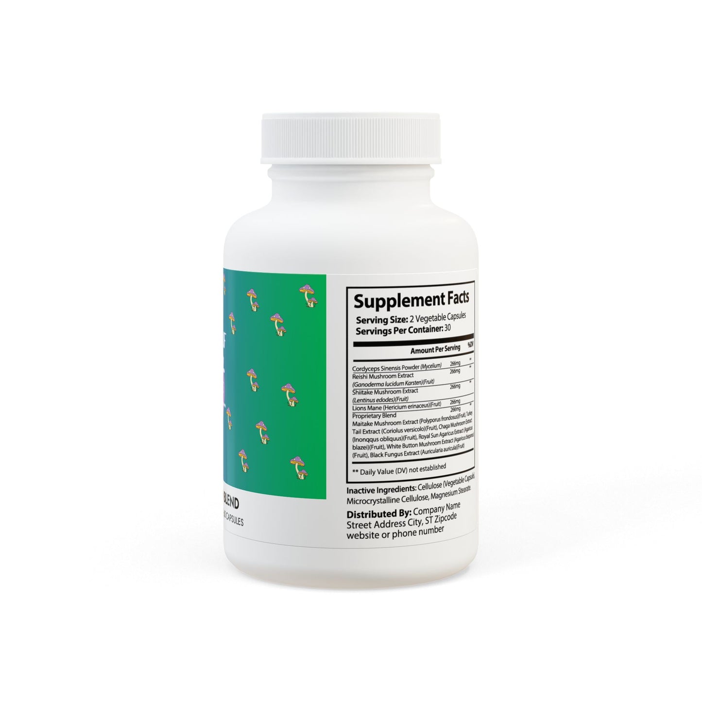 DYLF FUEL Functional Mushroom Blend Supplement (60 Capsules)