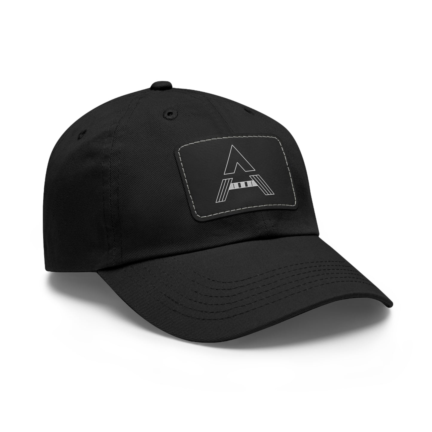 Aesthetically Fit Dad Hat with Leather Patch (Rectangle)