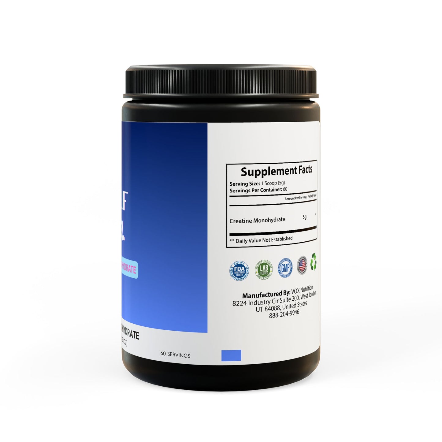 DYLF FUEL Creatine Monohydrate Supplement (300g, 10.58oz)