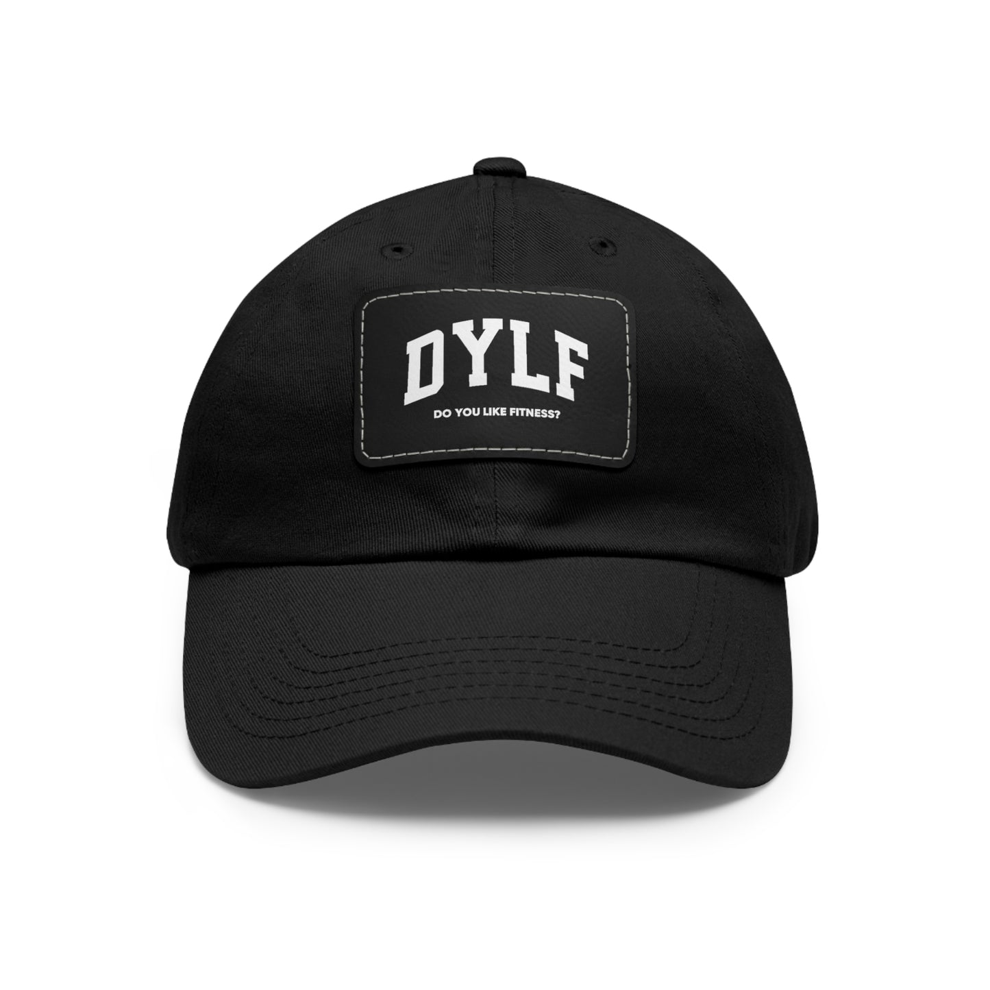 DYLF Dad Hat with Leather Patch (Rectangle)