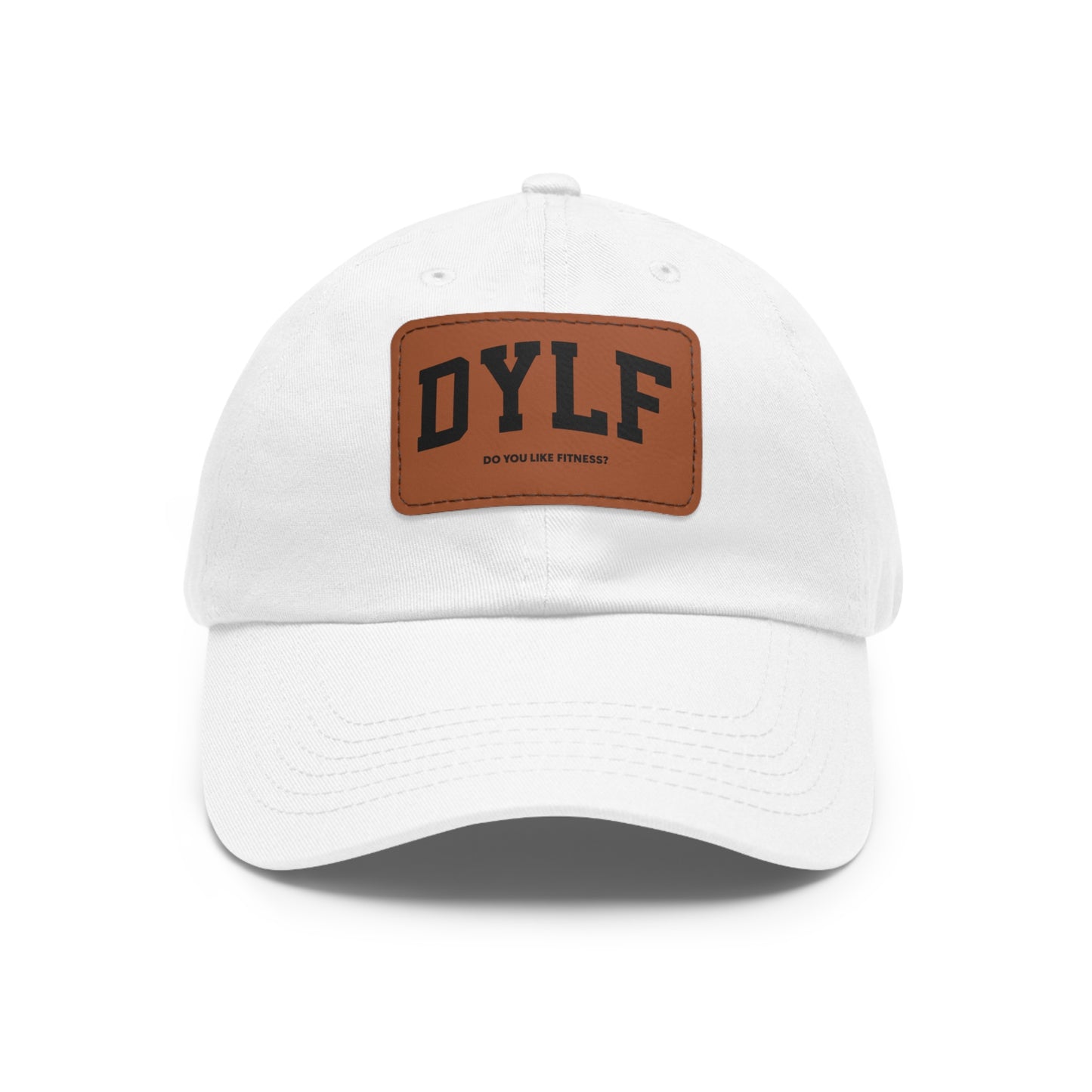 DYLF Dad Hat with Leather Patch (Rectangle)