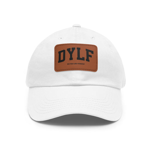 DYLF Dad Hat with Leather Patch (Rectangle)