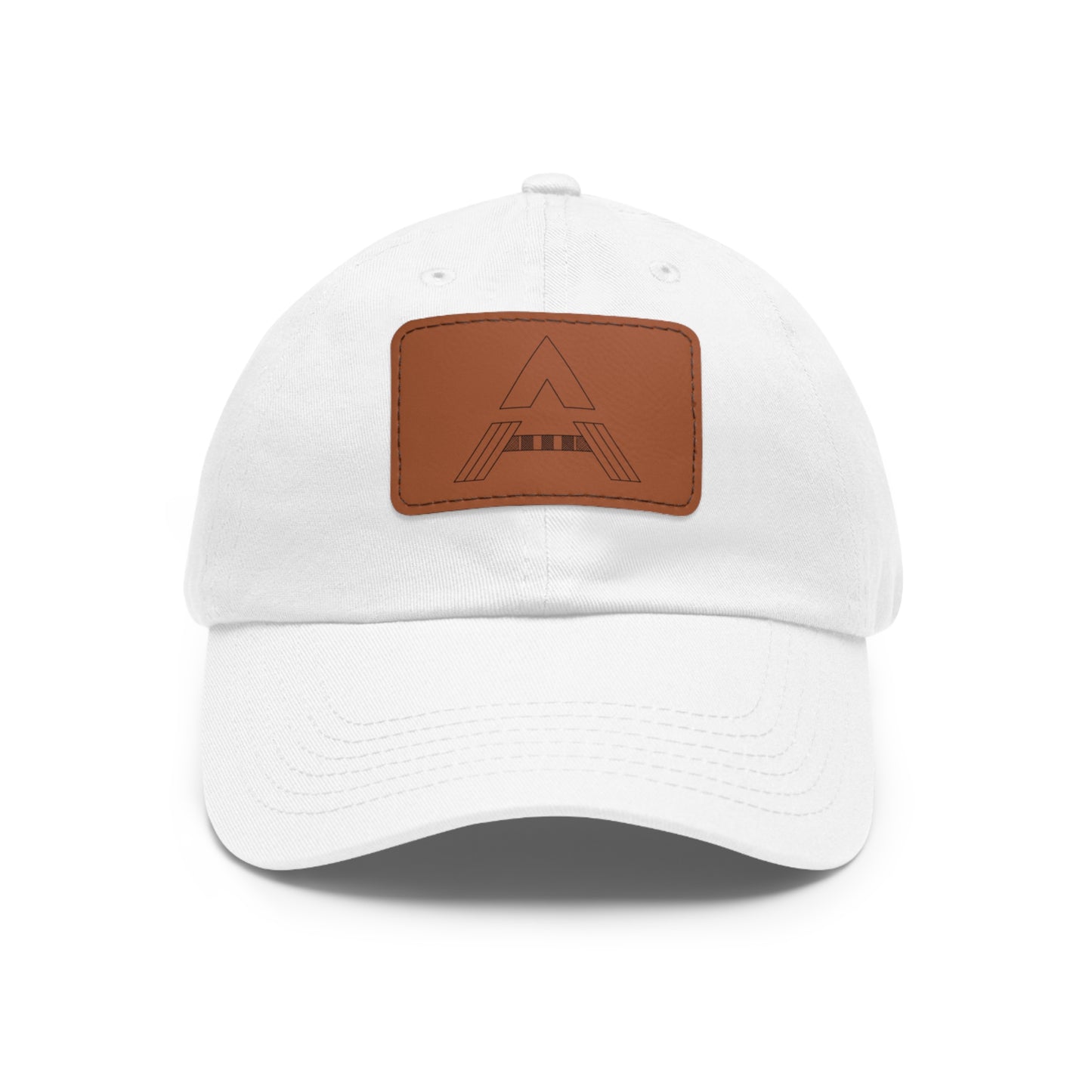 Aesthetically Fit Dad Hat with Leather Patch (Rectangle)