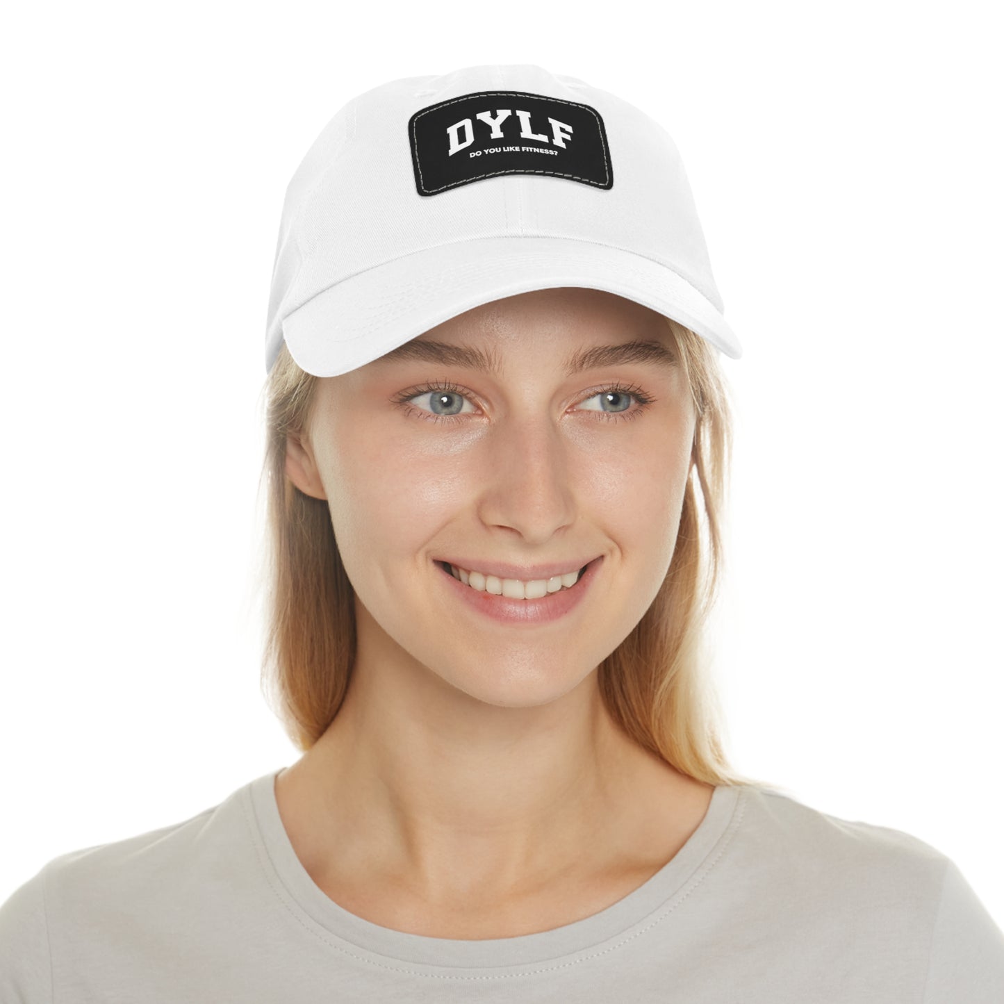 DYLF Dad Hat with Leather Patch (Rectangle)