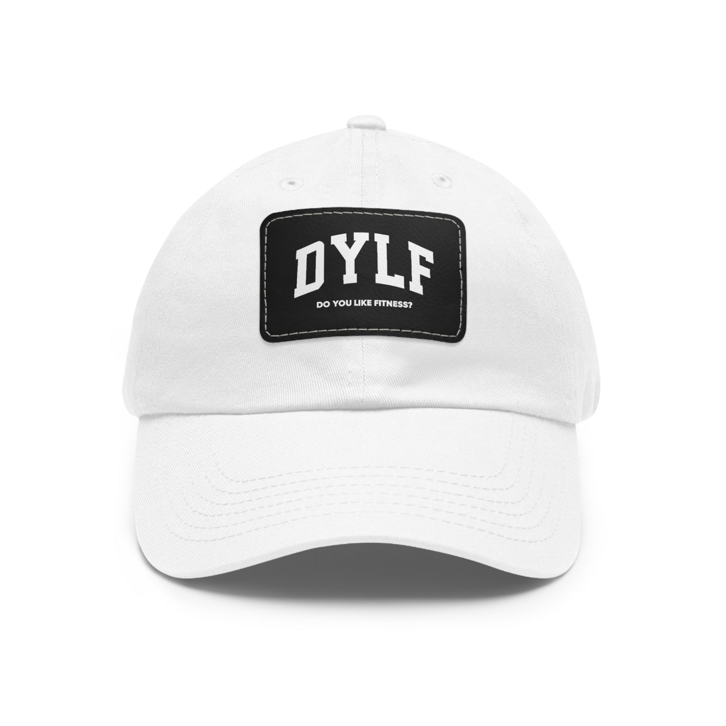 DYLF Dad Hat with Leather Patch (Rectangle)