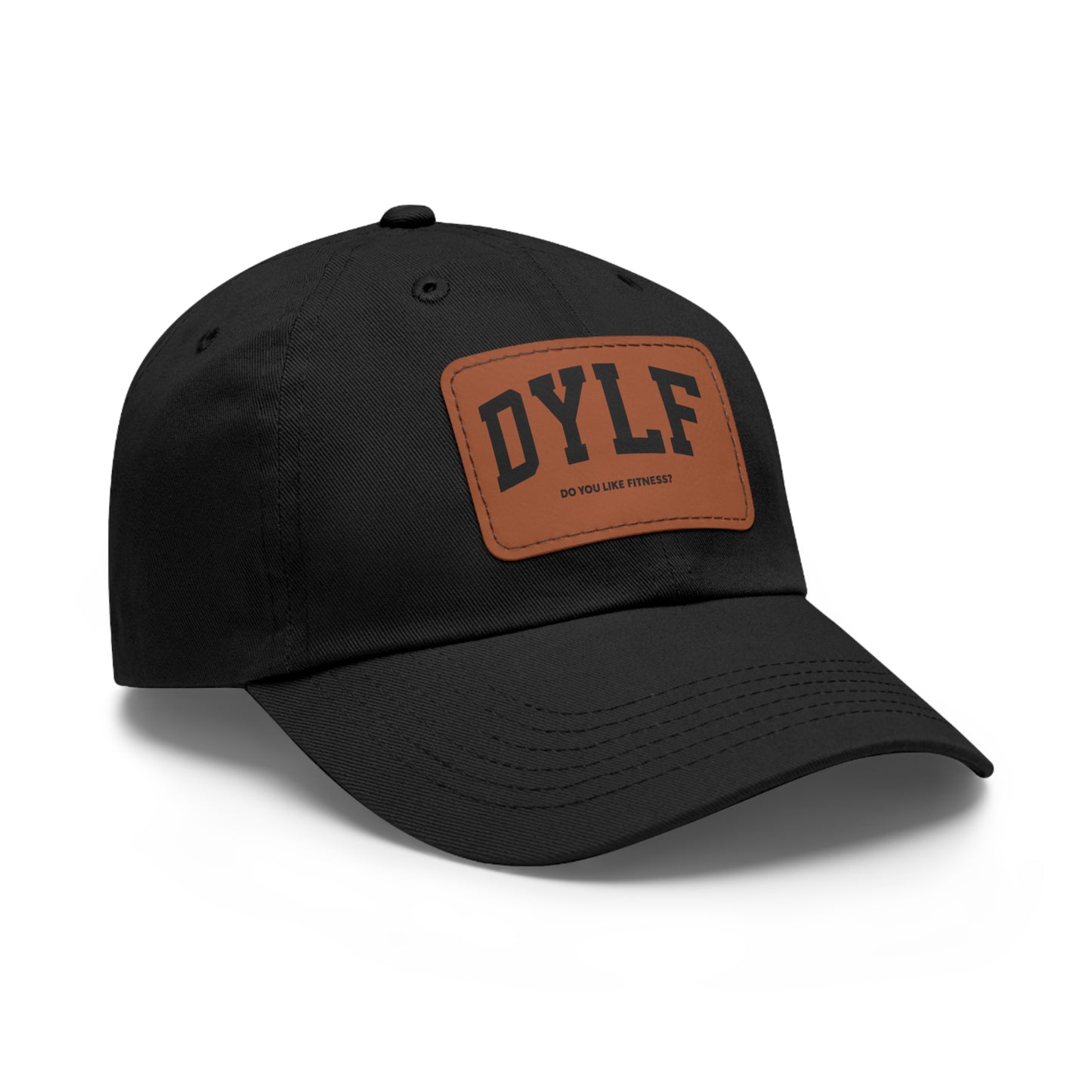 DYLF Dad Hat with Leather Patch (Rectangle)