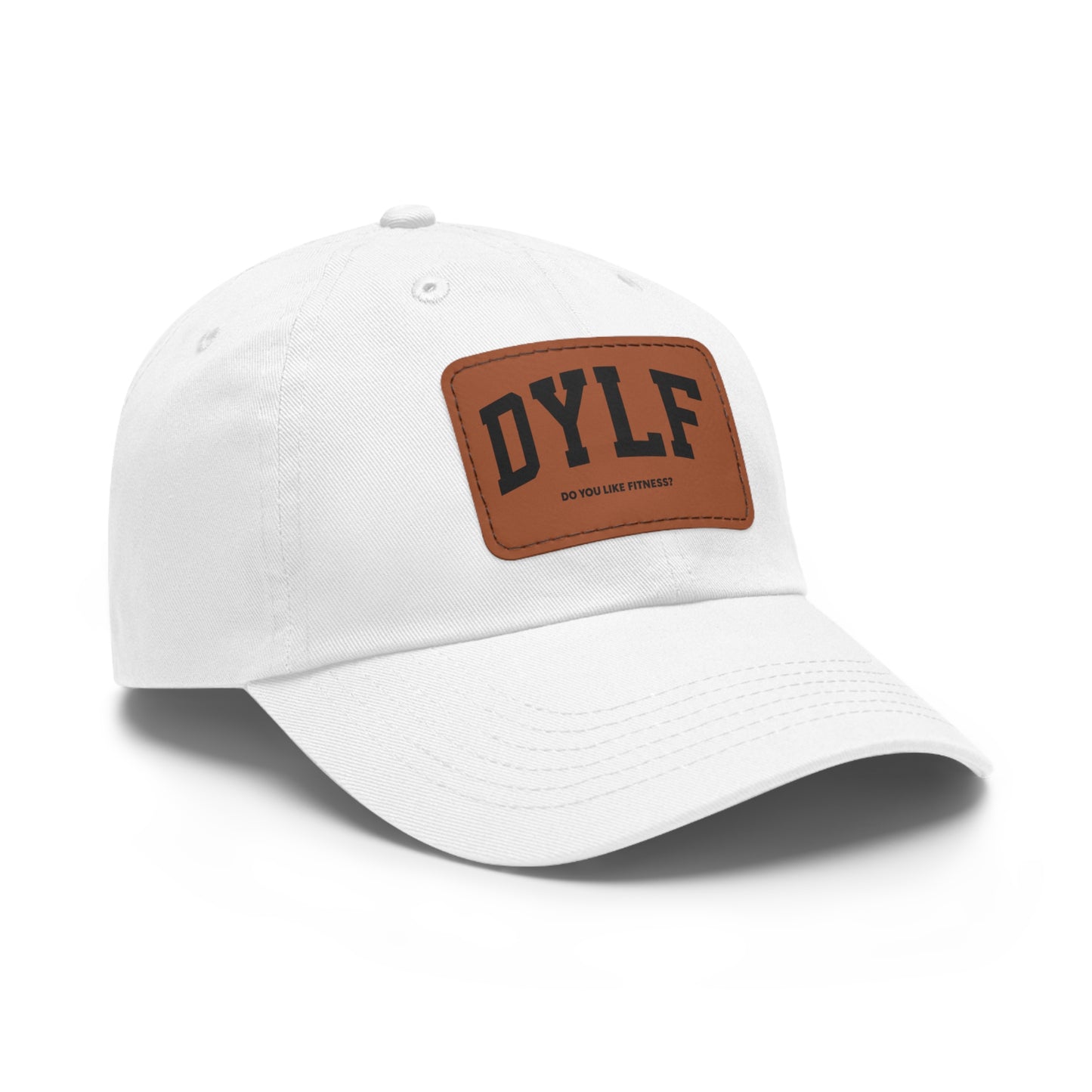DYLF Dad Hat with Leather Patch (Rectangle)