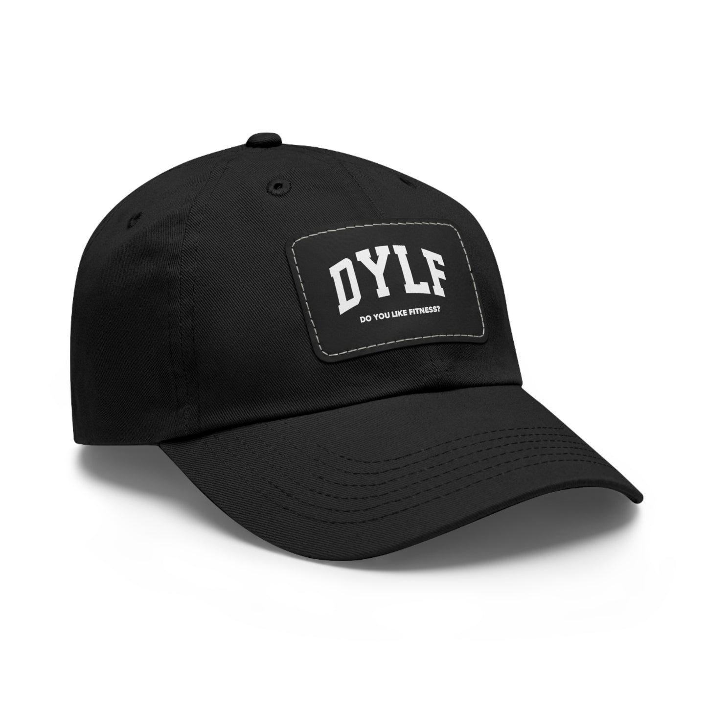 DYLF Dad Hat with Leather Patch (Rectangle)