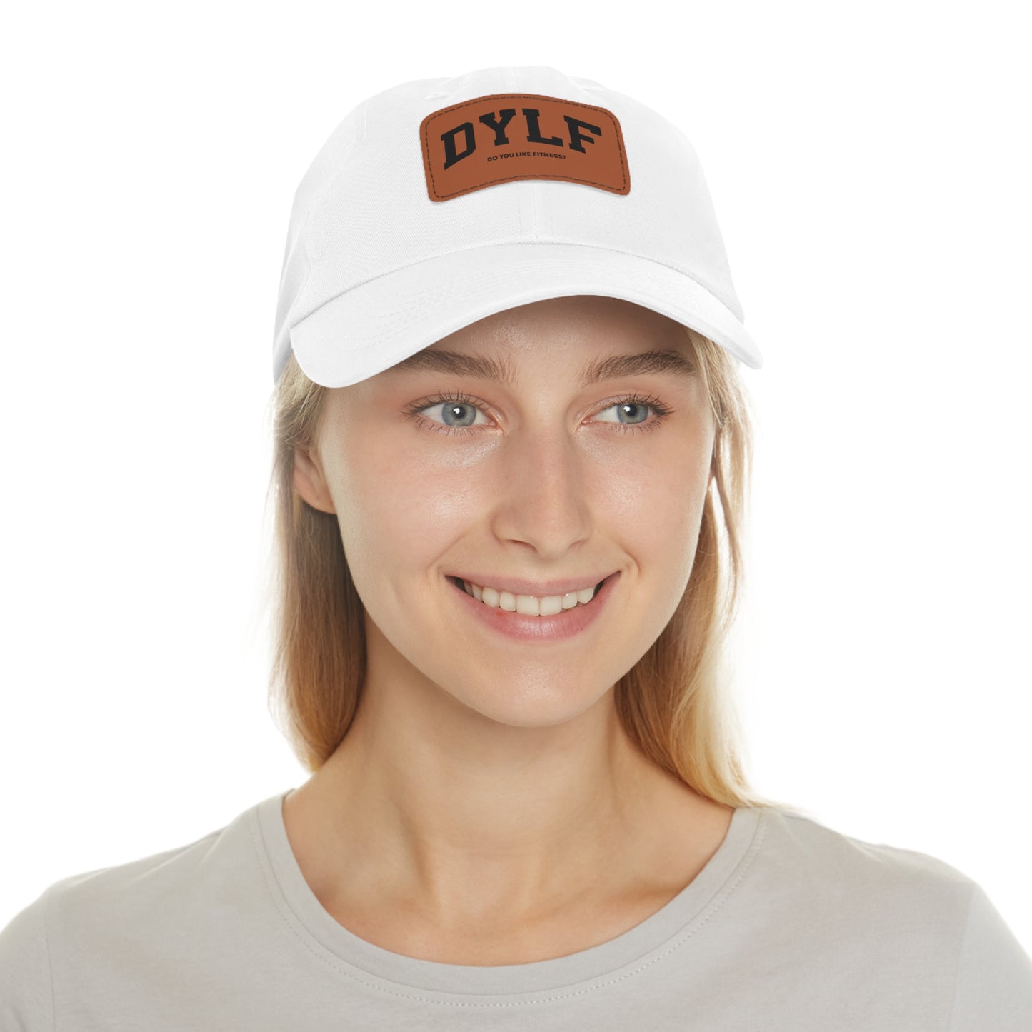 DYLF Dad Hat with Leather Patch (Rectangle)