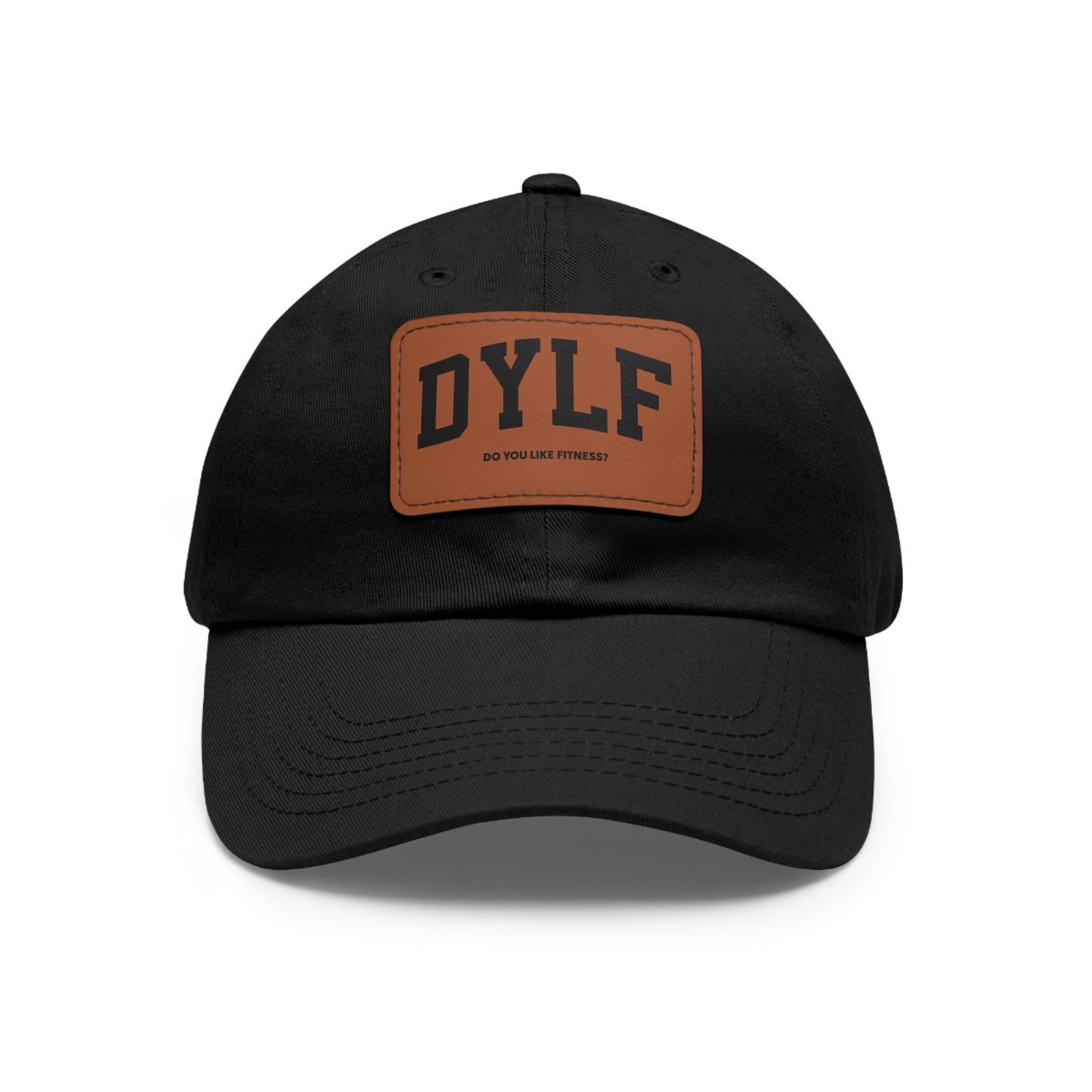 DYLF Dad Hat with Leather Patch (Rectangle)